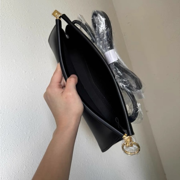 Alaia Black Crossbody Bag with Gold Details - Picture 7 of 7